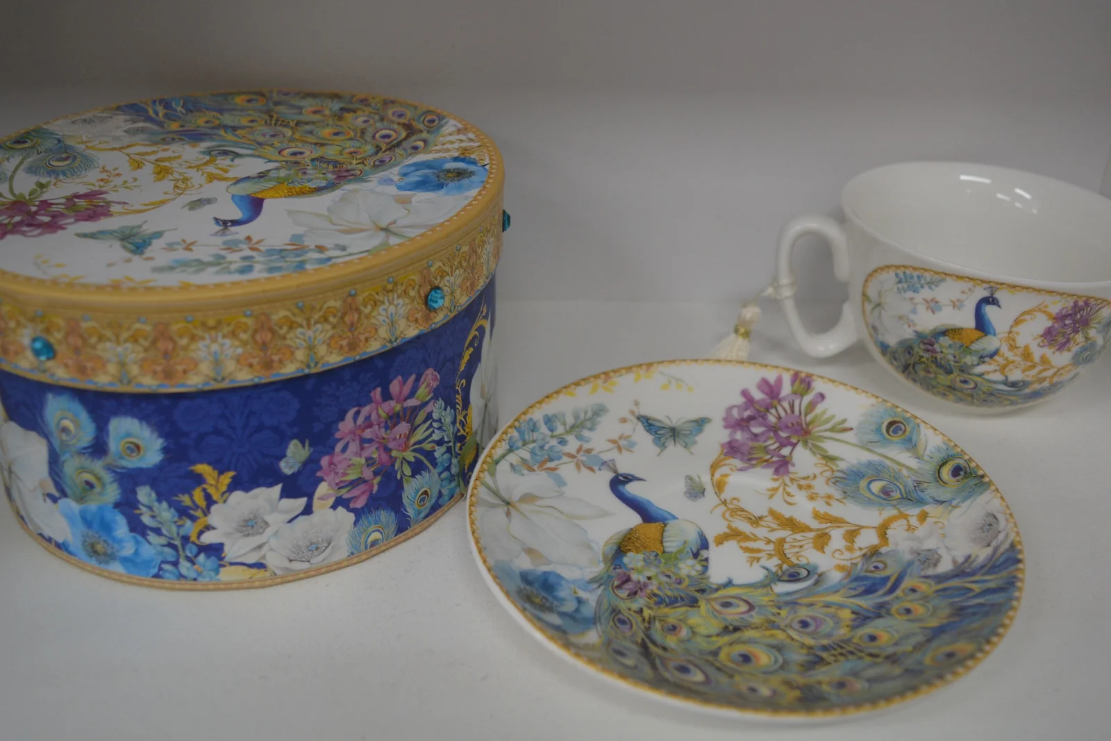 Peacock Tea Cup & Saucer