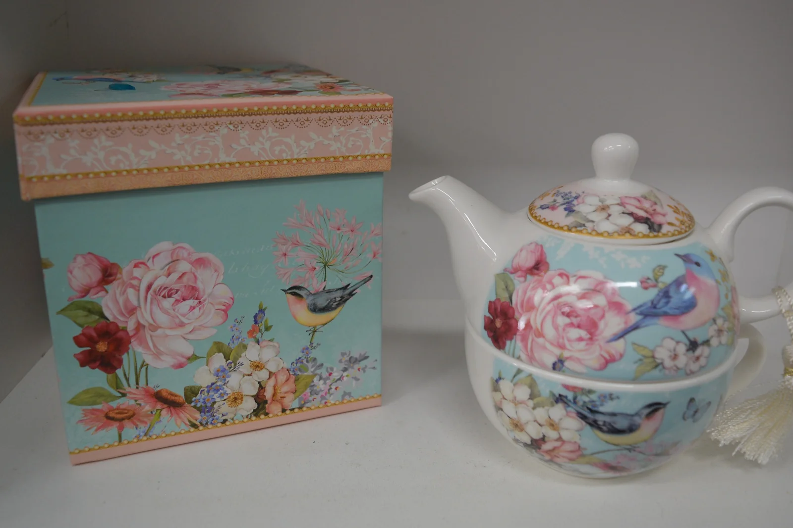 Blue Wren Tea for One Set